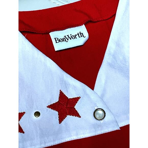 Bon Worth Vintage Red Patriotic Short Set size Large - Picture 5 of 14